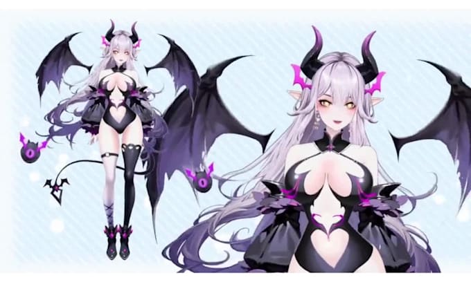 design anime vtuber model live2d model nsfw vtuber character rigging vbridger