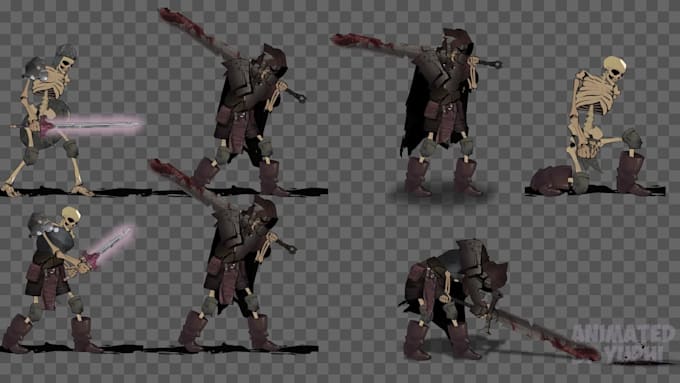 rig and animate a 2d game character in spine2d