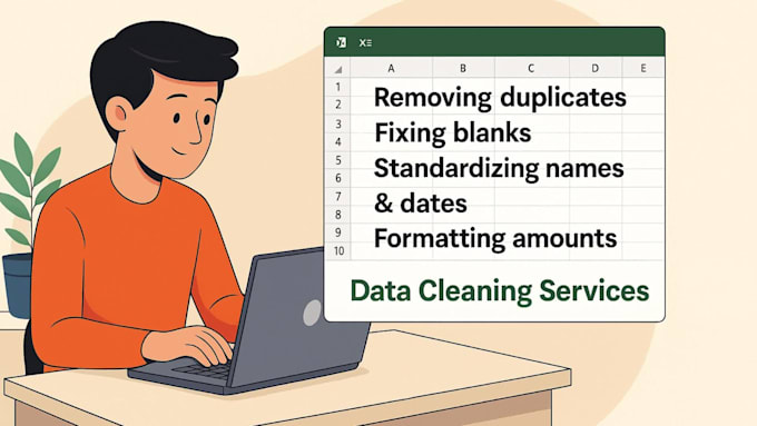 clean, format, and fix messy excel or spreadsheet data