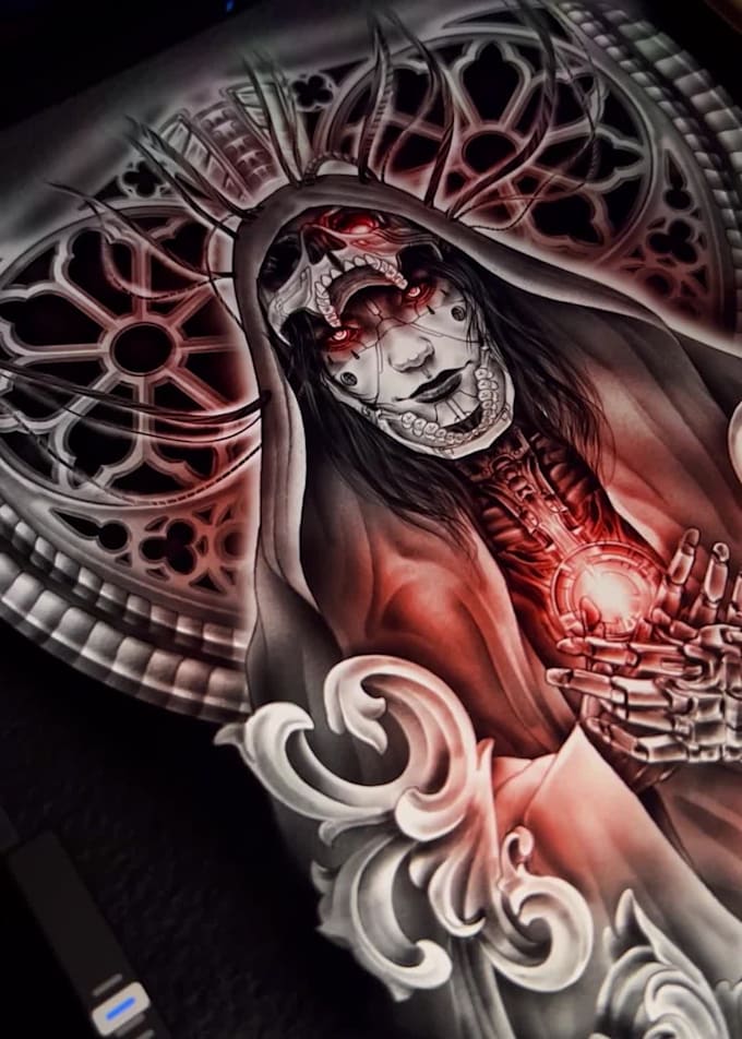 professionally draw your back tattoo design