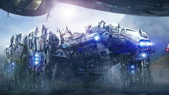create 2d photoshop cartoon  concept art, environment