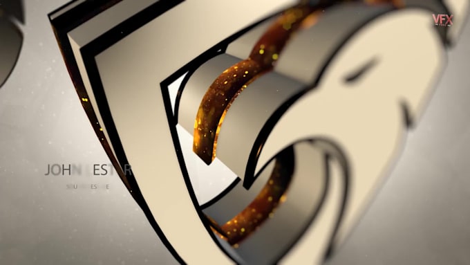 create custom 3d gold luxury logo intro