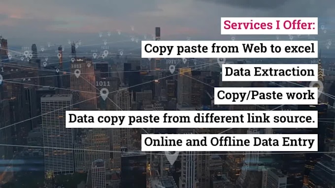 be your long term virtual assistant for data entry in all formats