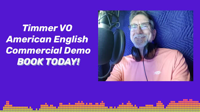 record a friendly american male commercial voice over