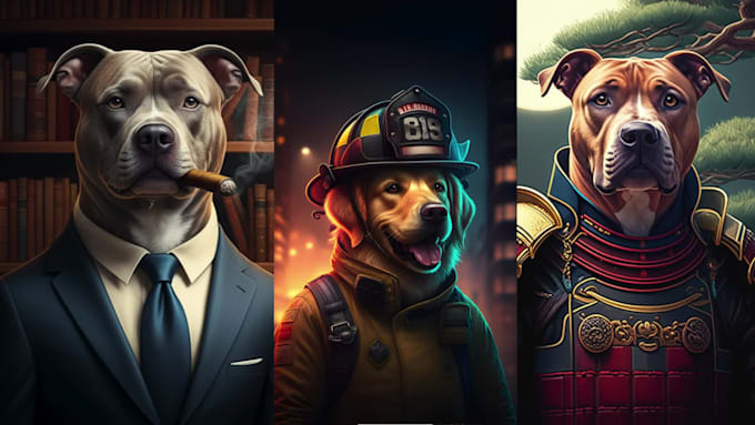 create a custom digital pet portrait from your photo