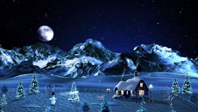 create christmas logo intro animation