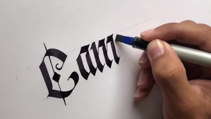 write in gothic calligraphy for you