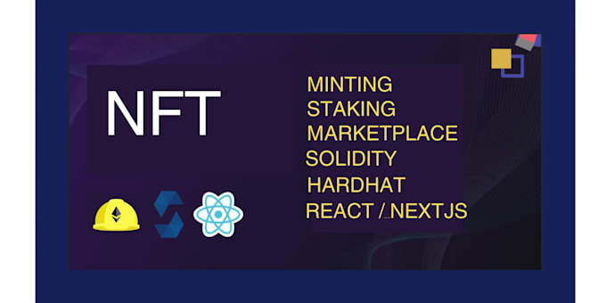 build nft marketplace minting staking smart contracts, dapp