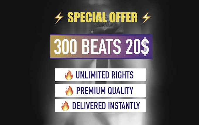 produce 300 beats for 20 dollars for you