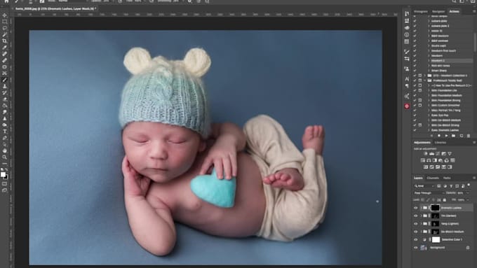 edit your newborn photos in photoshop
