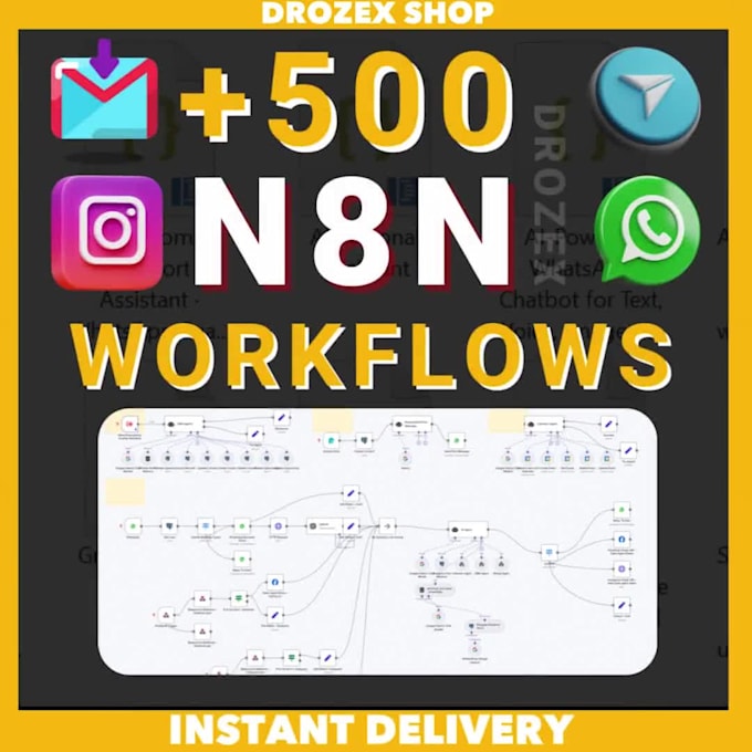 provide 500 n8n automation workflow templates nocode blueprints social media gm