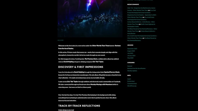 write a professional music review for your release
