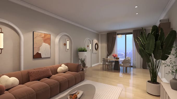 create 3d renders and a basic interior animation walkthrough