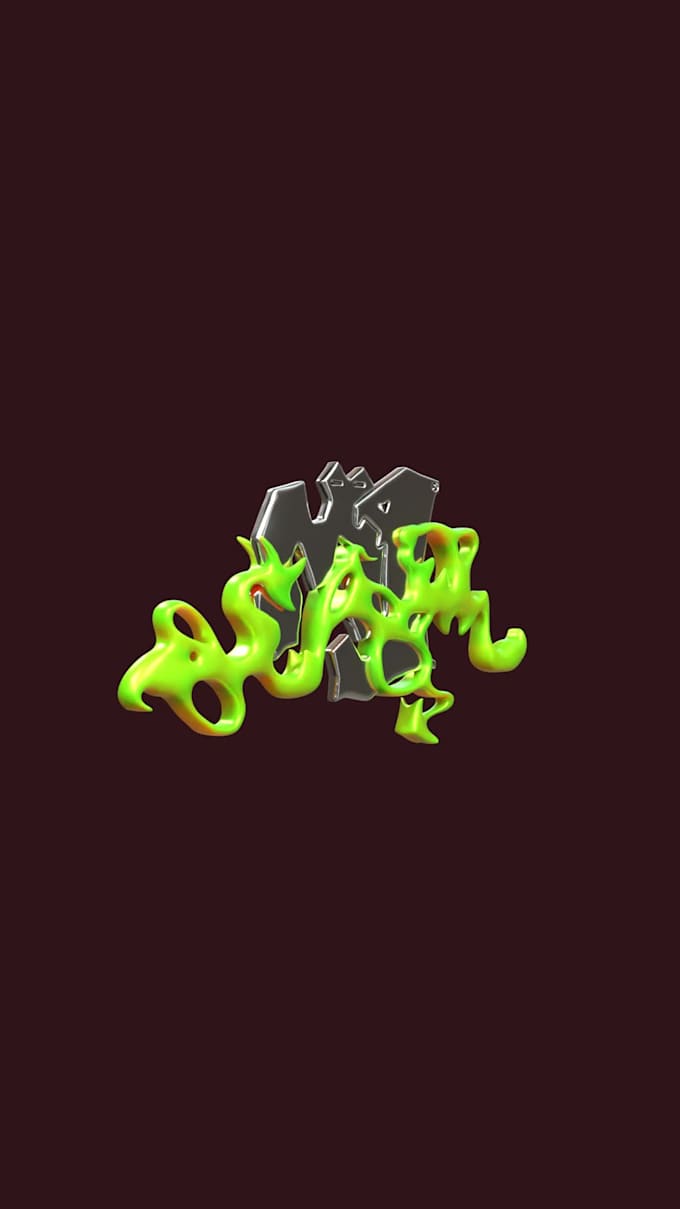 design 3d chrome y2k streetwear logo brand