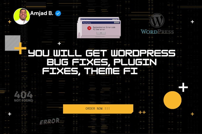 wordpress bug fixes, plugin fixes, theme fixes, mysql fixes, error 500 fix