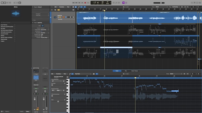 tune, comp, and edit your vocal track