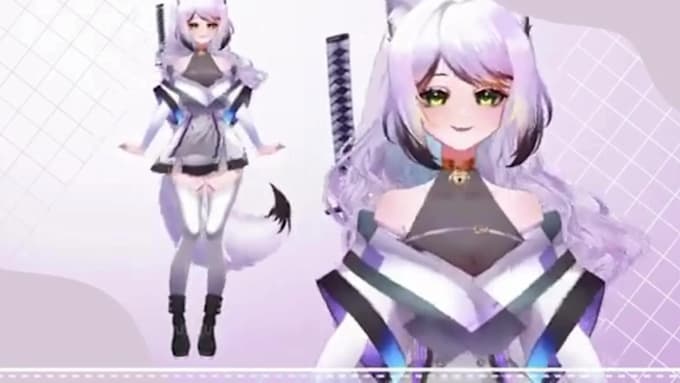 draw custom live2d vtuber model, 2d vtuber rigging, live2d model