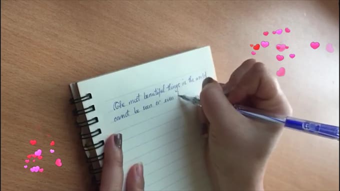 write a beautiful unique handwritten letter for you