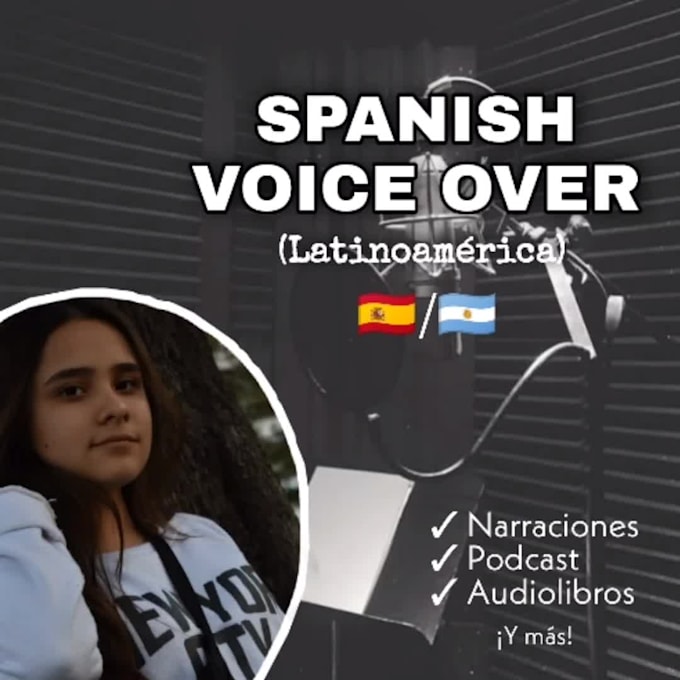record a female voice over in latin spanish