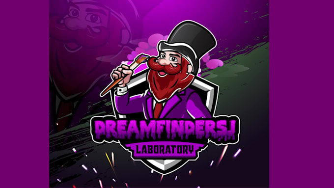 design trippy psychedelic style logo