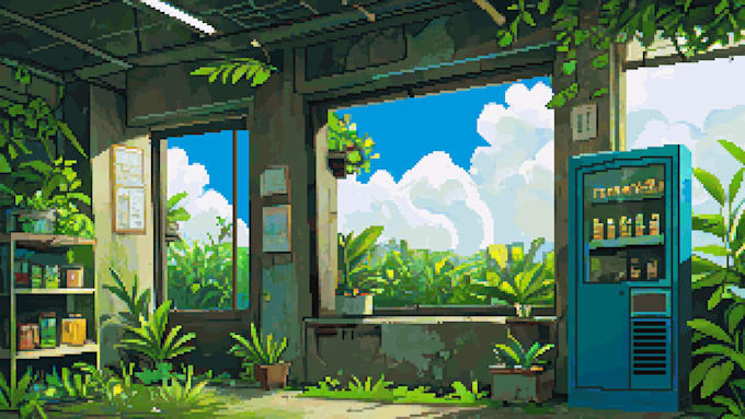 create pixel art backgrounds for you fast and quality