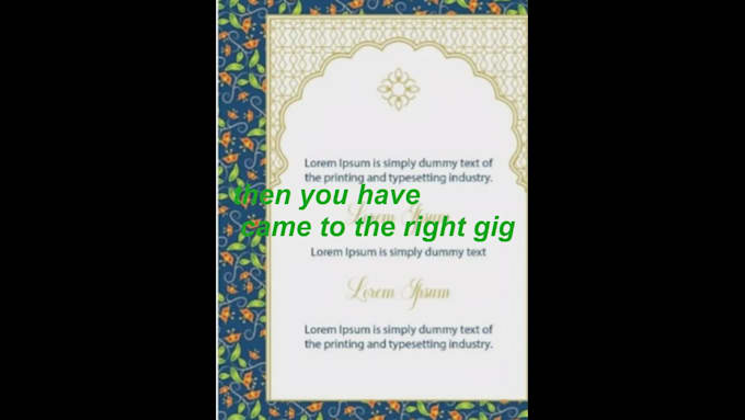 create an elegant wedding invitation card design