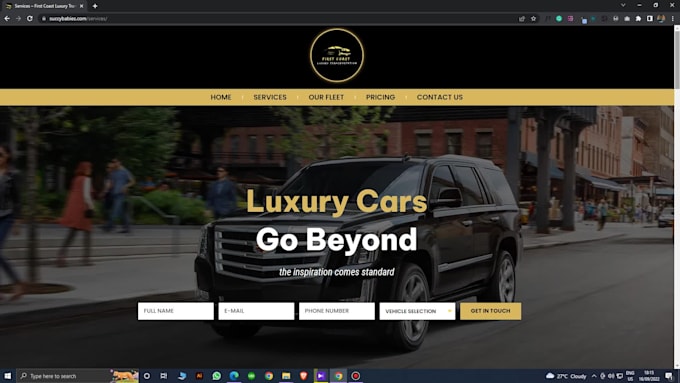 make car rental or chauffeur wordpress website
