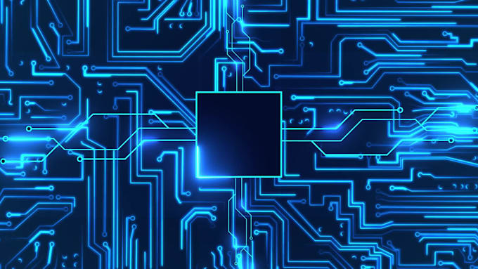 create logo animation on the circuit board