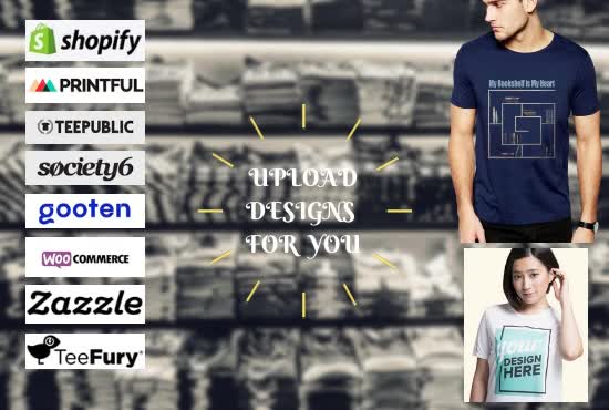 upload designs on all pod websites
