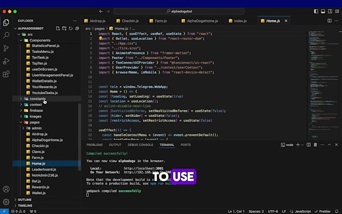 make ton blockchain apps, telegram mini mining apps and game