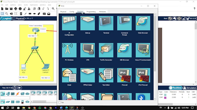 configure computer networks using cisco packet tracer