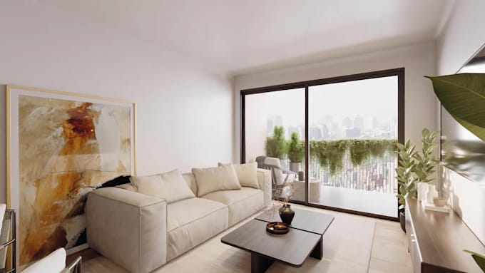 create video walkthrough interior exterior, render by unreal