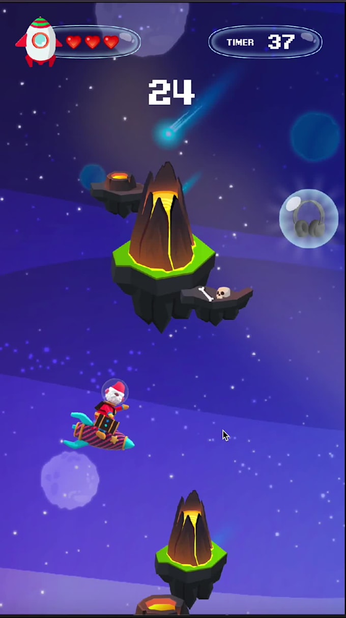 do html5 spaceship christmas event