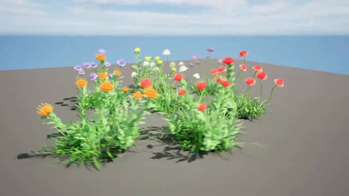 Render realistic 3d flower animation cgi flower model,fronyard design ...