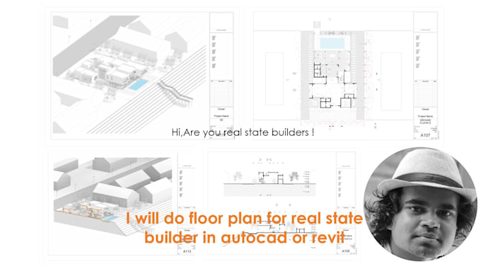 do floor plan for real state builder and agents in autocad or revit
