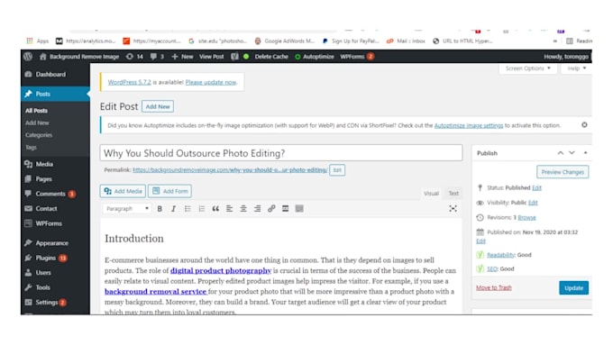 do SEO on page or technical optimization for wordpress