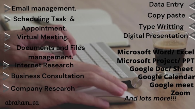 do personal virtual assistant, executive assistant, assistant virtuel