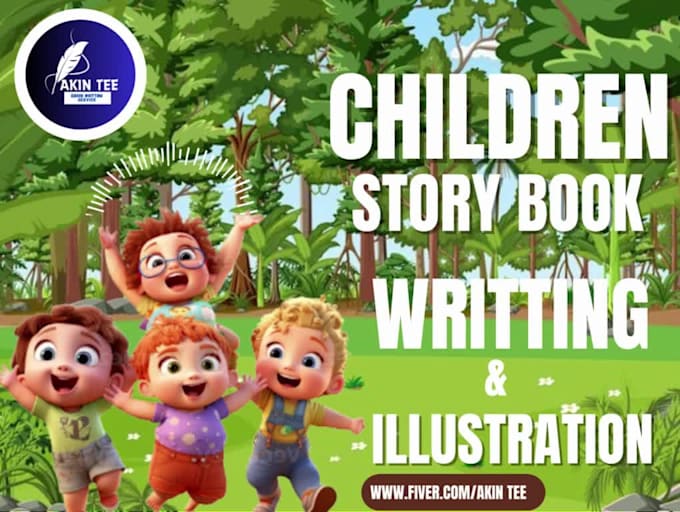 create children story book illustration, book cover design and amazon KDP book