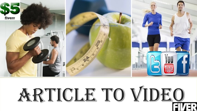 convert blog, article to HD or 4k video with voiceover