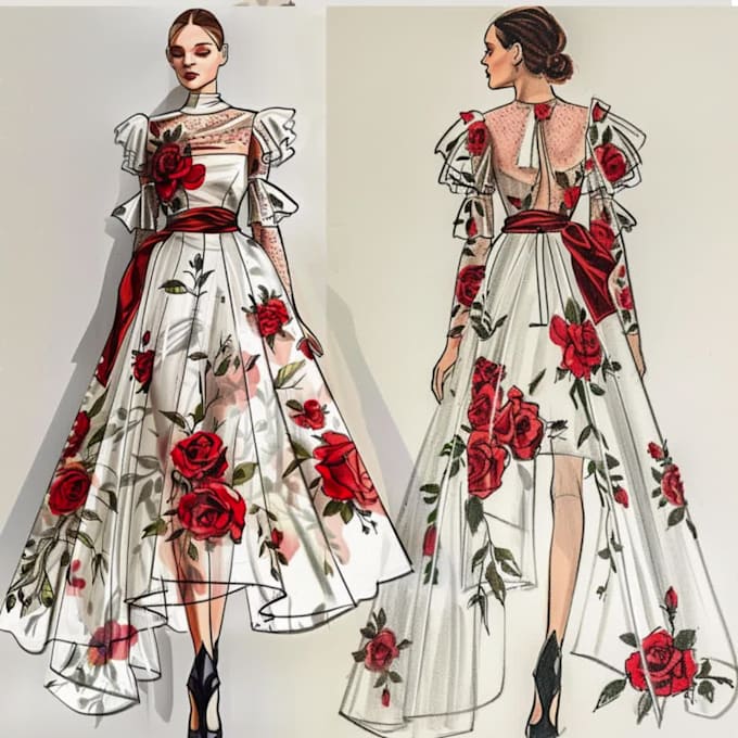 create a digital fashion illustration for you