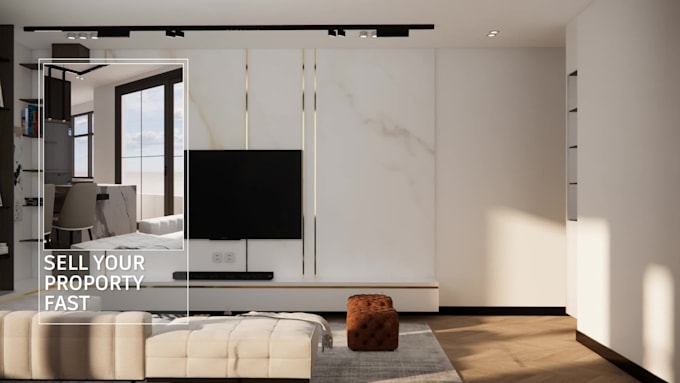 do 3d interior design and rendering for apartment, bedroom, kitchen, small space