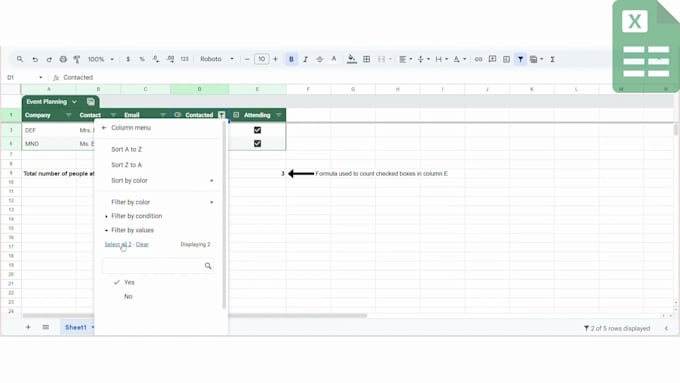 enter and format data in a spreadsheet