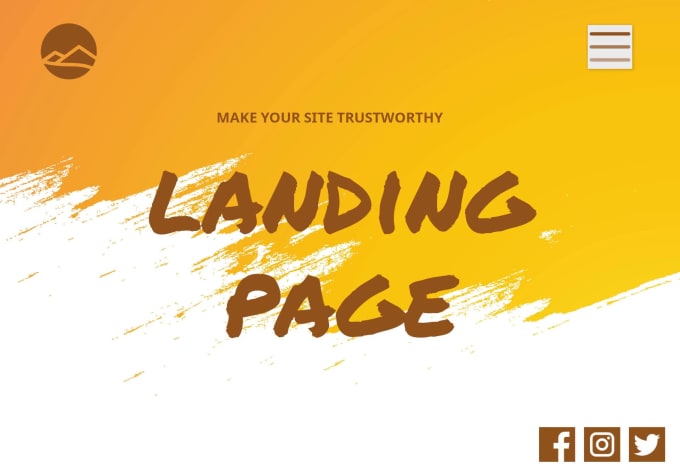 design a beautiful landing page