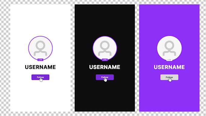 create twitch vertical animation pop up