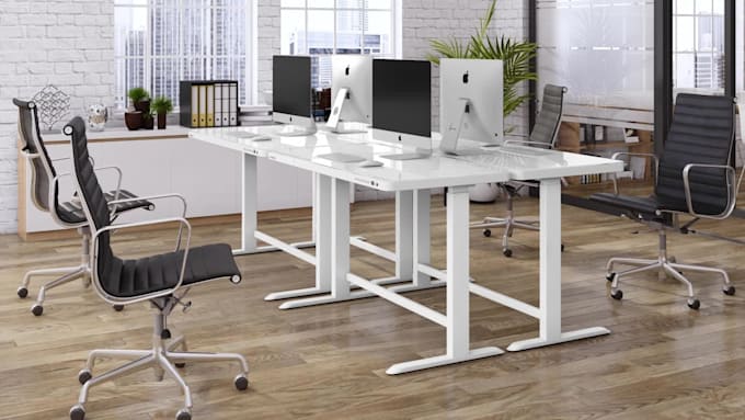 create 3d and rendering video assembling furniture products