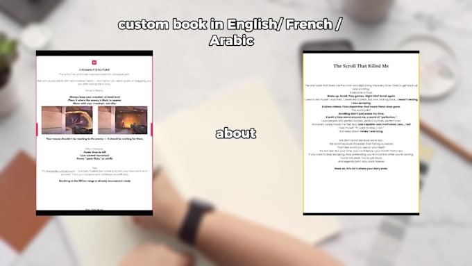 write and design custom book for you