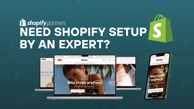 set up shopify store, ecommerce website and shopify dropshipping store