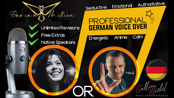record a professional german voice over for you