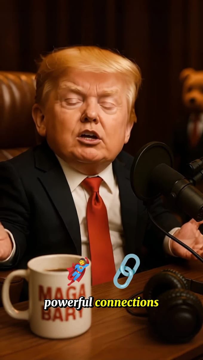 make viral ai baby talking podcast video