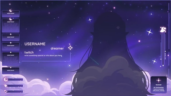 do custom animated overlays, personalized logo animated alerts facecam overlays